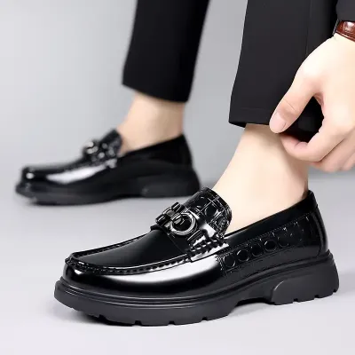 BRITISH CASUAL THICK-SOLED LEATHER SHOES